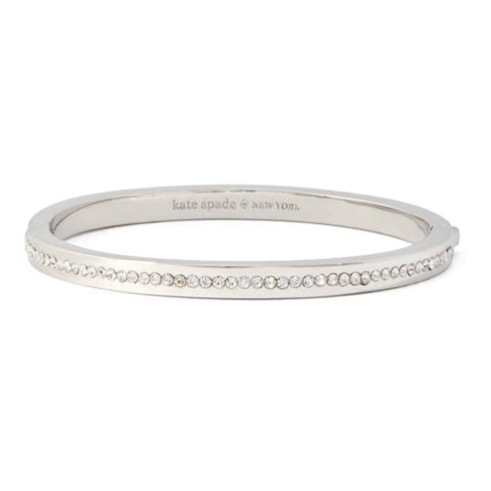 KATE SPADE • Silver Ring It Up Crystal Bangle Bracelet